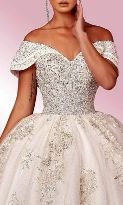 MNM COUTURE W2125 - Draped Off Shoulder Gown 8 MNM COUTURE W2125 - Draped Off Shoulder Gown -Wedding Dresses shop online mnm couture w2125 draped off shoulder gown special occasion dress 30955467374675