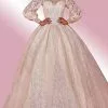 MNM COUTURE W2126 - Sequin Bishop Sleeves Ball Gown -Wedding Dresses shop online mnm couture w2126 sequin bishop sleeves ball gown special occasion dress xs off white 30955480219731