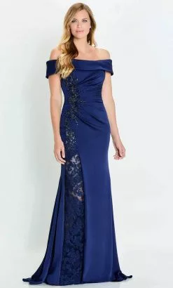 Montage By Mon Cheri M535 - Ruched Off-Shoulder Formal Gown -Wedding Dresses shop online montage by mon cheri m535 ruched off shoulder formal gown evening dresses 31906133966931