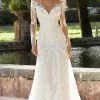 Mori Lee Bridal 2481 - Long Sleeve Off Shoulder Wedding Gown -Wedding Dresses shop online mori lee bridal 2481 long sleeve off shoulder wedding gown wedding dresses 00 ivory cappuccino honey 30805399339091