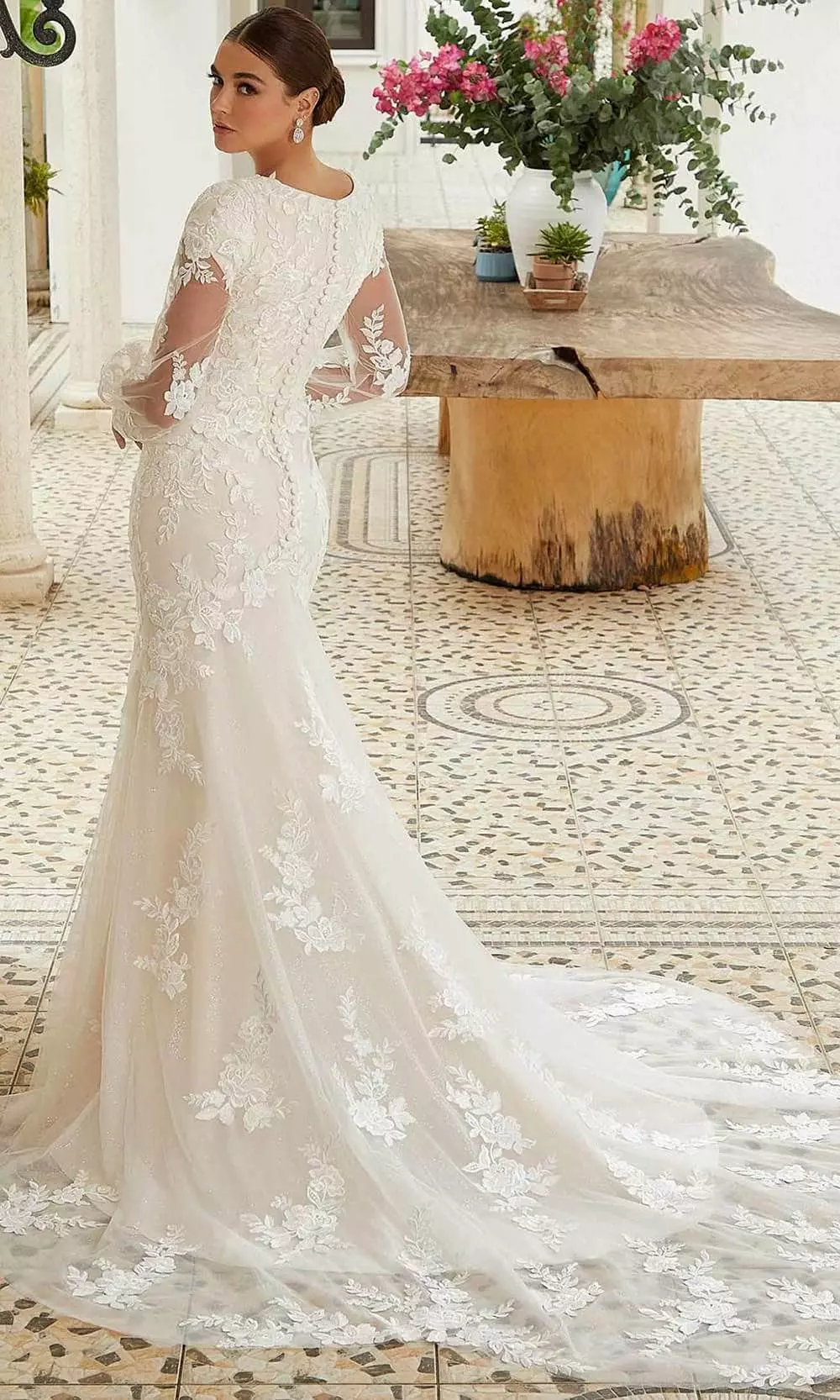 Mori Lee Bridal 30127 - Long Sleeve Floral Wedding Dress 4 Mori Lee Bridal 30127 - Long Sleeve Floral Wedding Dress - Image 2