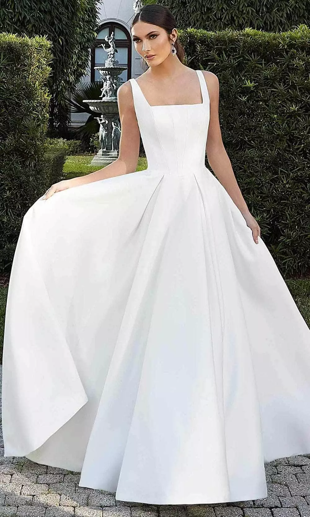 Mori Lee Bridal 5975 - Sleeveless Square Neck Wedding Dress 3 Mori Lee Bridal 5975 - Sleeveless Square Neck Wedding Dress