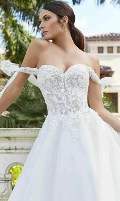 Mori Lee Bridal 5983 - Draped Straps Bridal Gown -Wedding Dresses shop online mori lee bridal 5983 draped straps bridal gown wedding dresses 30805634318419