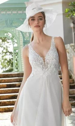 Mori Lee Bridal 6972 - V-Neck Sleeveless Bridal Gown -Wedding Dresses shop online mori lee bridal 6972 v neck sleeveless bridal gown wedding dresses 30805643526227