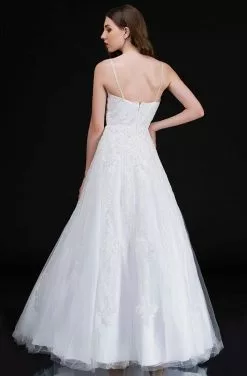 Nina Canacci - 1508 Embroidered Lace A-Line Dress -Wedding Dresses shop online nina canacci 1508 embroidered lace a line dress wedding dresses 28201202516051