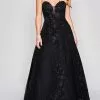 Nina Canacci 2361 - Embroidered Strapless Prom Gown