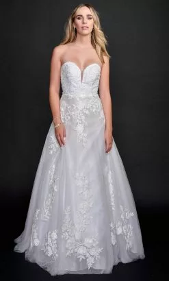Nina Canacci 2361 - Embroidered Strapless Prom Gown -Wedding Dresses shop online nina canacci 2361 embroidered strapless prom gown special occasion dress 31846755270739