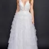 Nina Canacci 3226 - Tulle Lace A-line Tiered Gown 1 Nina Canacci 3226 - Tulle Lace A-line Tiered Gown -Wedding Dresses shop online nina canacci 3226 tulle lace a line tiered gown special occasion dress 0 ivory 31851040637011