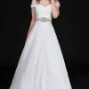 Nina Canacci - 5146 Off-Shoulder Sweetheart Long Dress -Wedding Dresses shop online nina canacci 5146 off shoulder sweetheart long dress wedding dresses 4 diamond white 28686441578579
