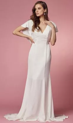 Nox Anabel Bridal JE912 - Flutter Sleeve Bridal Gown 14 Nox Anabel Bridal JE912 - Flutter Sleeve Bridal Gown -Wedding Dresses shop online nox anabel bridal je912 flutter sleeve bridal gown bridal dresses 29799576076371