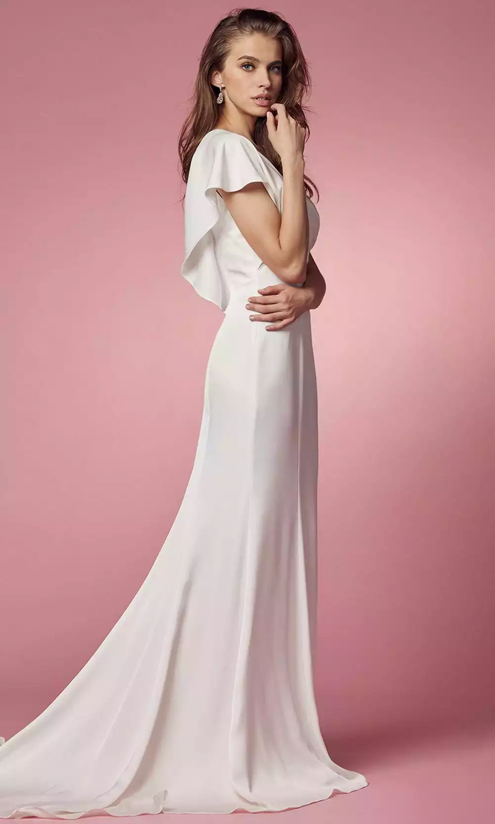 Nox Anabel Bridal JE912 - Flutter Sleeve Bridal Gown 5 Nox Anabel Bridal JE912 - Flutter Sleeve Bridal Gown - Image 4