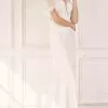 Nox Anabel JE927 - Embroidered Plunging V-neck Wedding Dress -Wedding Dresses shop online nox anabel je927 embroidered plunging v neck wedding dress wedding dresses 00 white 30920021475411