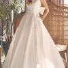 Nox Anabel JE968 - Bow-Detailed Back Full Volume Gown -Wedding Dresses shop online nox anabel je968 bow detailed back full volume gown bridal dresses 4 white 32148102512723