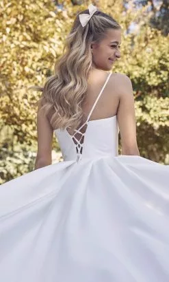 Nox Anabel JE972 - Fit And Flared Minimalist Bridal Dress -Wedding Dresses shop online nox anabel je972 fit and flared minimalist bridal dress bridal dresses 32148109590611