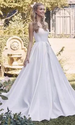 Nox Anabel JE972 - Fit And Flared Minimalist Bridal Dress