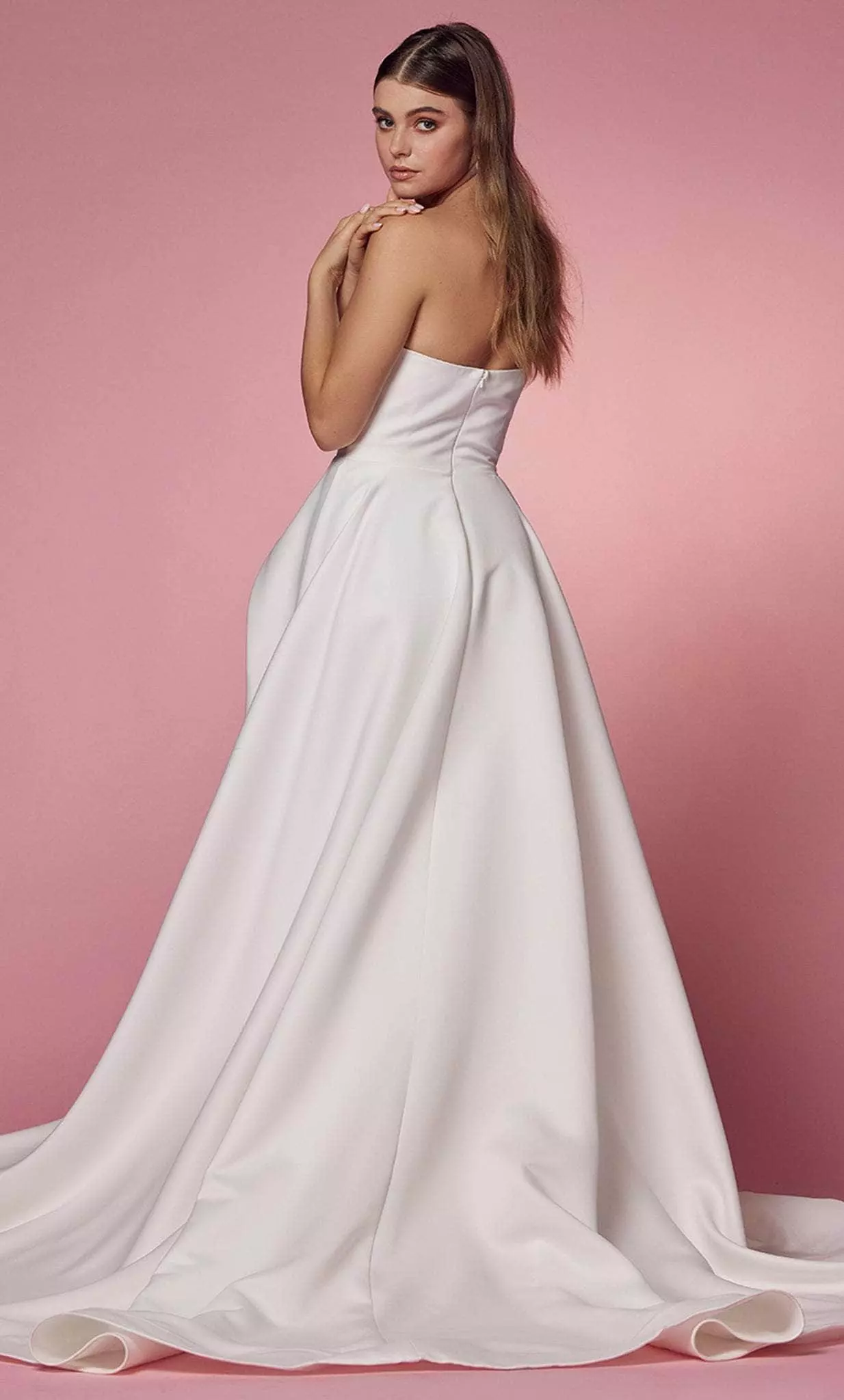 Nox Anabel JW938 - Strapless Minimalist Slit Gown 4 Nox Anabel JW938 - Strapless Minimalist Slit Gown - Image 2