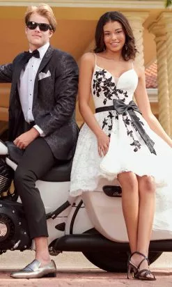 Panoply - 14087 Lace Applique High Low Dress -Wedding Dresses shop online panoply 14087 lace applique high low dress special occasion dress 30604036571219