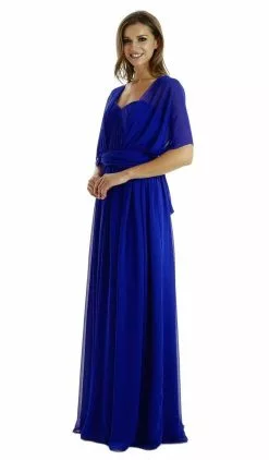 Poly USA - 7156 Convertible Strapless Chiffon A-ine Dress -Wedding Dresses shop online poly usa 7156 convertible strapless chiffon a ine dress special occasion dress 28928127991891