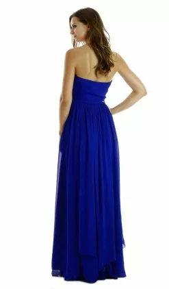 Poly USA - 7156 Convertible Strapless Chiffon A-ine Dress -Wedding Dresses shop online poly usa 7156 convertible strapless chiffon a ine dress special occasion dress 6096863395897