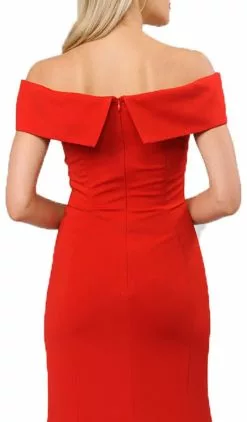 Poly USA - 8258 Off Shoulder Mermaid Jersey Dress With Slit -Wedding Dresses shop online poly usa 8258 off shoulder mermaid jersey dress with slit special occasion dress 6094564327481