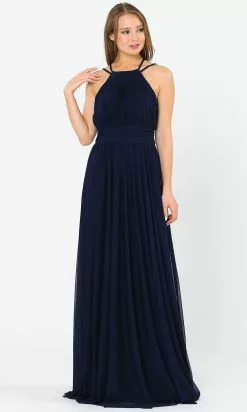 Poly USA 8396W - High Halter Neckline Long Gown 8 Poly USA 8396W - High Halter Neckline Long Gown -Wedding Dresses shop online poly usa 8396w high halter neckline long gown bridesmaid dresses xs navy 29947797438547