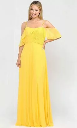 Poly USA 8552W - Off-shoulder Semi-sweetheart Long Gown -Wedding Dresses shop online poly usa 8552w off shoulder semi sweetheart long gown bridesmaid dresses 29950609883219