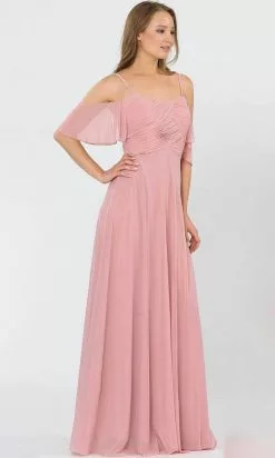 Poly USA 8552W - Off-shoulder Semi-sweetheart Long Gown