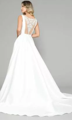 Poly USA 8582 - Sleeveless V-Neck Bridal Gown -Wedding Dresses shop online poly usa 8582 sleeveless v neck bridal gown bridal dresses 31508349648979