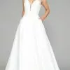 Poly USA 8582 - Sleeveless V-Neck Bridal Gown 1 Poly USA 8582 - Sleeveless V-Neck Bridal Gown -Wedding Dresses shop online poly usa 8582 sleeveless v neck bridal gown bridal dresses s off white 31508349681747