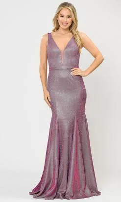 Poly USA 8704 - Sleeveless Deep V-neck Long Gown -Wedding Dresses shop online poly usa 8704 sleeveless deep v neck long gown prom dresses xs magenta 29947658207315