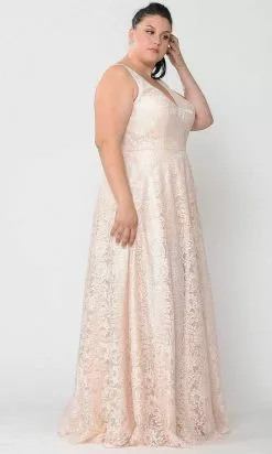 Poly USA W1020 - Lace Overskirt Evening Gown 11 Poly USA W1020 - Lace Overskirt Evening Gown -Wedding Dresses shop online poly usa w1020 lace overskirt evening gown wedding dresses 29910912532563
