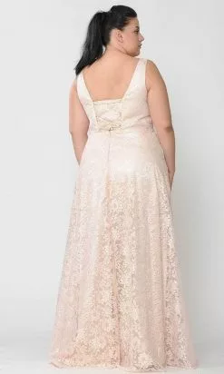 Poly USA W1020 - Lace Overskirt Evening Gown 9 Poly USA W1020 - Lace Overskirt Evening Gown -Wedding Dresses shop online poly usa w1020 lace overskirt evening gown wedding dresses 29910912565331