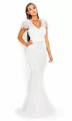 Portia And Scarlett - PS2017 Glitter Mesh V-Neck Evening Dress 11 Portia And Scarlett - PS2017 Glitter Mesh V-Neck Evening Dress -Wedding Dresses shop online portia and scarlett ps2017 glitter mesh v neck evening dress wedding dresses 14769809162323