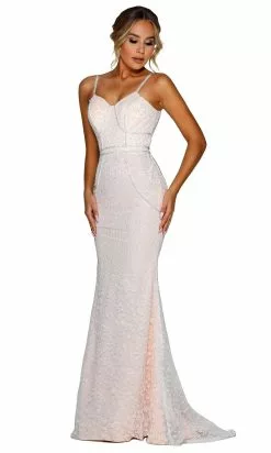 Portia And Scarlett - PS6423 V Neck Mermaid Evening Gown -Wedding Dresses shop online portia and scarlett ps6423 v neck mermaid evening gown prom dresses 14630546014291