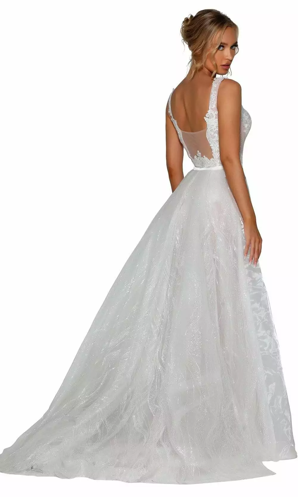 Portia And Scarlett - PS6805S Floral Long Dress With Overskirt 4 Portia And Scarlett - PS6805S Floral Long Dress With Overskirt - Image 2