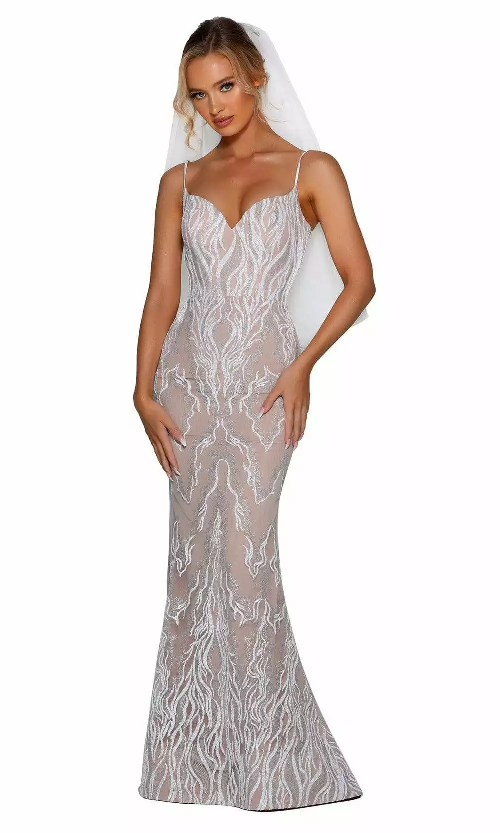 Portia And Scarlett - PSB6809 Glittered Sweetheart Trumpet Dress 3 Portia And Scarlett - PSB6809 Glittered Sweetheart Trumpet Dress