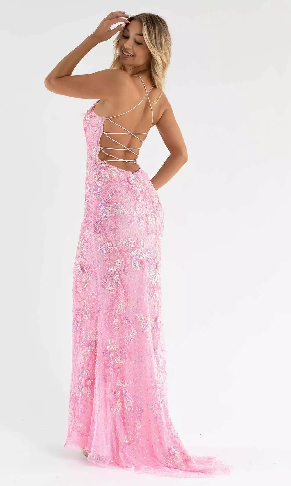 Primavera Couture - 3737 Sequin Scoop Neckline Long Gown 8 Primavera Couture - 3737 Sequin Scoop Neckline Long Gown - Image 6