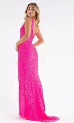 Primavera Couture - 3741 V-Neck Beaded Lace Long Gown 46 Primavera Couture - 3741 V-Neck Beaded Lace Long Gown -Wedding Dresses shop online primavera couture 3741 v neck beaded lace long gown special occasion dress 29495850729555