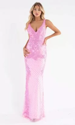 Primavera Couture - 3741 V-Neck Beaded Lace Long Gown 57 Primavera Couture - 3741 V-Neck Beaded Lace Long Gown -Wedding Dresses shop online primavera couture 3741 v neck beaded lace long gown special occasion dress 29495900340307