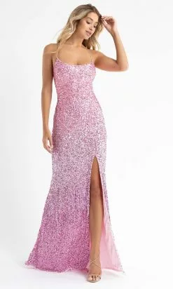 Primavera Couture - 3769 Fully Sequined Spaghetti Strap Lace Up Back Style Prom Dress -Wedding Dresses shop online primavera couture 3769 fully sequined spaghetti strap lace up back style prom dress special occasion dress 29512820621395