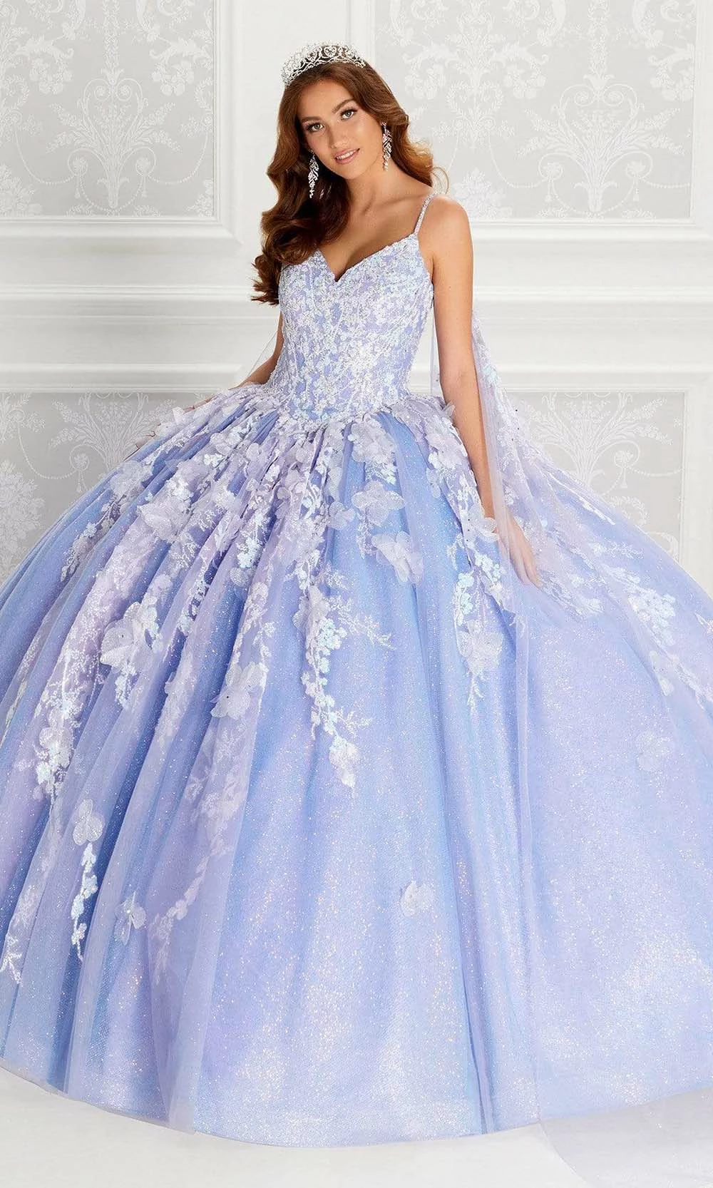 Princesa By Ariana Vara - PR22143 V Neck Basque Ball Gown 3 Princesa By Ariana Vara - PR22143 V Neck Basque Ball Gown