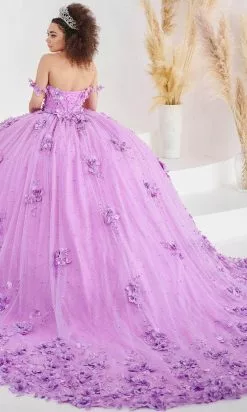 Quinceanera Collection 26024 - Floral Appliqued Quinceanera -Wedding Dresses shop online quinceanera collection 26024 floral appliqued quinceanera special occasion dress 0 lilac 30824041021523