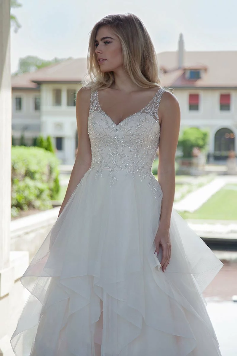 Rachel Allan Bridal - M612 Foliage Embroidered Tiered Bridal Gown 4 Rachel Allan Bridal - M612 Foliage Embroidered Tiered Bridal Gown - Image 2