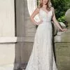 Rachel Allan Bridal - M622 Embroidered V-neck A-line Dress -Wedding Dresses shop online rachel allan bridal m622 embroidered v neck a line dress wedding dresses 2 ivory ivory 5486965882937