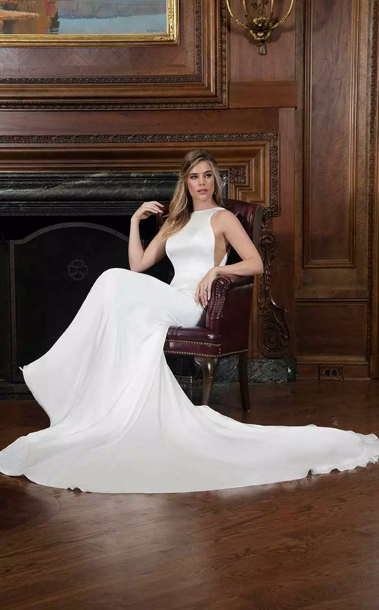 Rachel Allan Bridal - M628 Silk Satin Bateau Mermaid Dress 5 Rachel Allan Bridal - M628 Silk Satin Bateau Mermaid Dress - Image 3