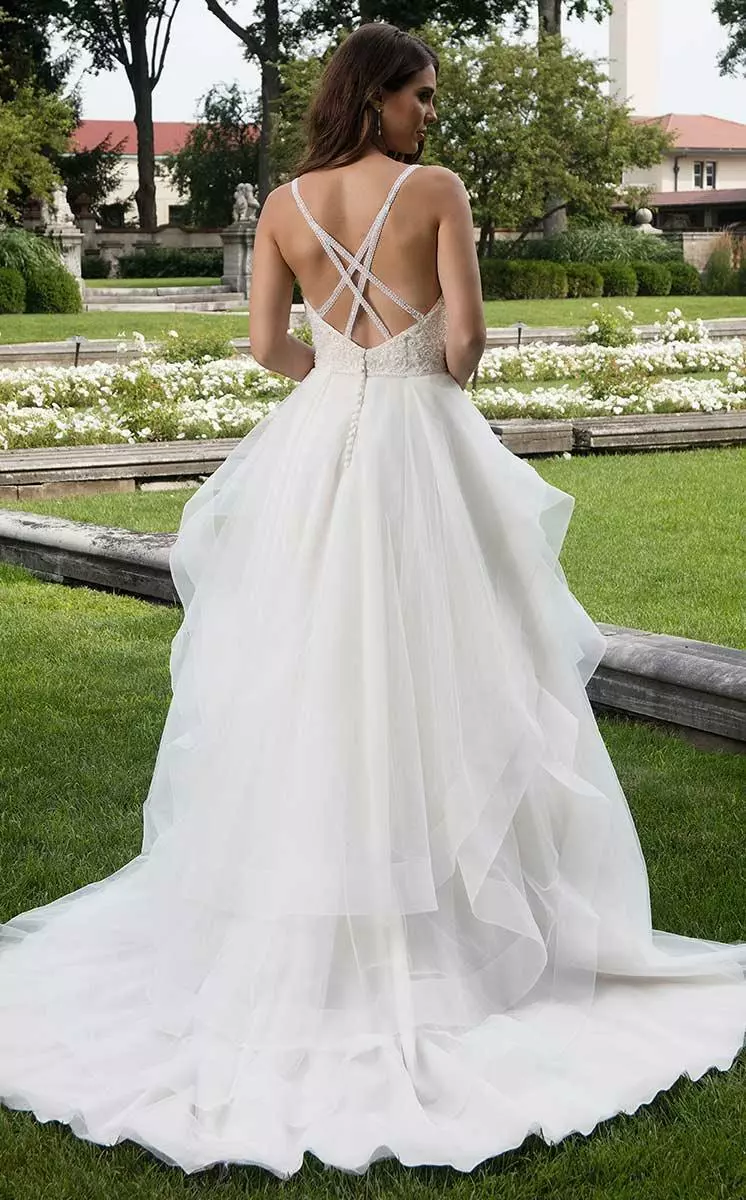 Rachel Allan Bridal - M629 Tiered Sleeveless Beaded Bridal Dress 4 Rachel Allan Bridal - M629 Tiered Sleeveless Beaded Bridal Dress - Image 2