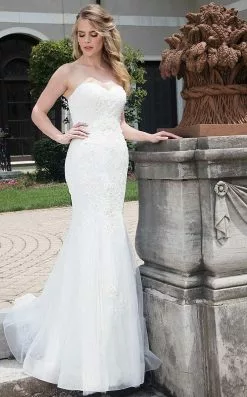 Rachel Allan Bridal - M638 Strapless Mermaid Gown With Overskirt -Wedding Dresses shop online rachel allan bridal m638 strapless mermaid gown with overskirt wedding dresses 5486840873017