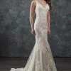 Rachel Allan Bridal - M655 Lace Appliqued Deep V Back Wedding Dress -Wedding Dresses shop online rachel allan bridal m655 lace appliqued deep v back wedding dress wedding dresses 0 ivory champagne 5925578801209
