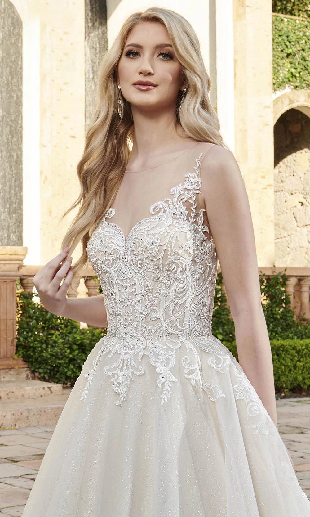 Rachel Allan - M794 Glittered Tulle A Line Wedding Gown 5 Rachel Allan - M794 Glittered Tulle A Line Wedding Gown - Image 3