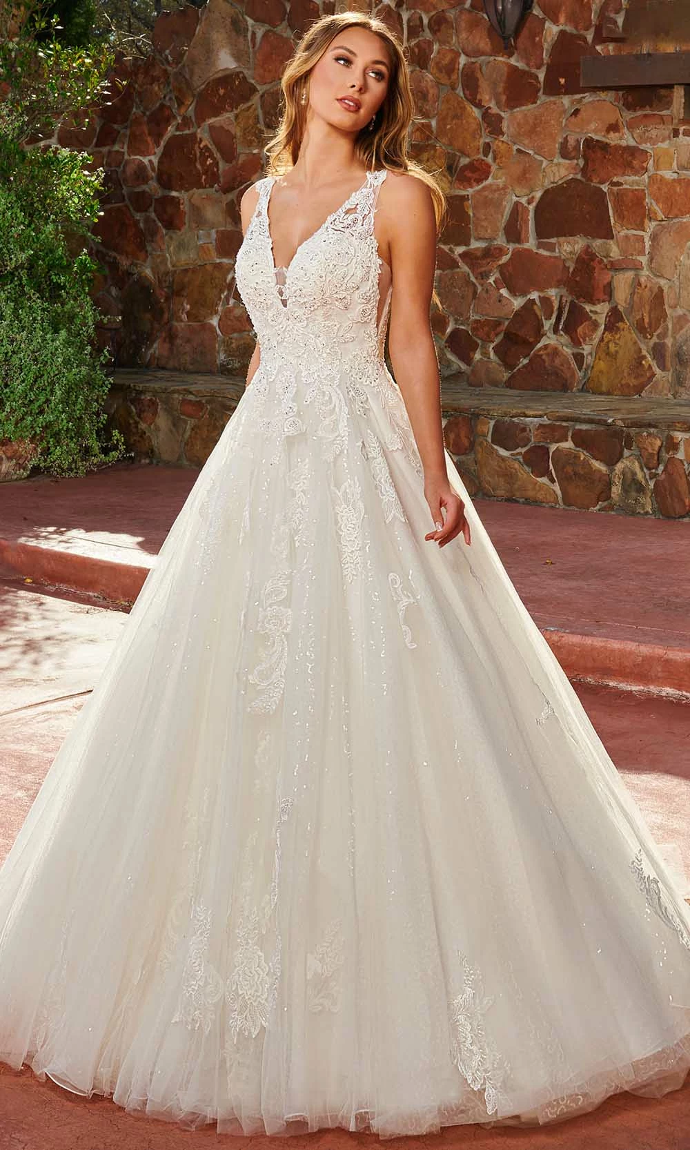 Rachel Allan Bridal Rachel Allan M817 - Applique A-Line Bridal Gown 3 Rachel Allan Bridal Rachel Allan M817 - Applique A-Line Bridal Gown